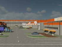 Вид здания. Сухой склад (+18) Производственно-складской комплекс КЛИН Московская обл, Клин, Волоколамское шоссе, д 4, 40 000 м2 фото 2